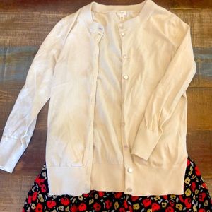 J. Crew cream cotton cardigan